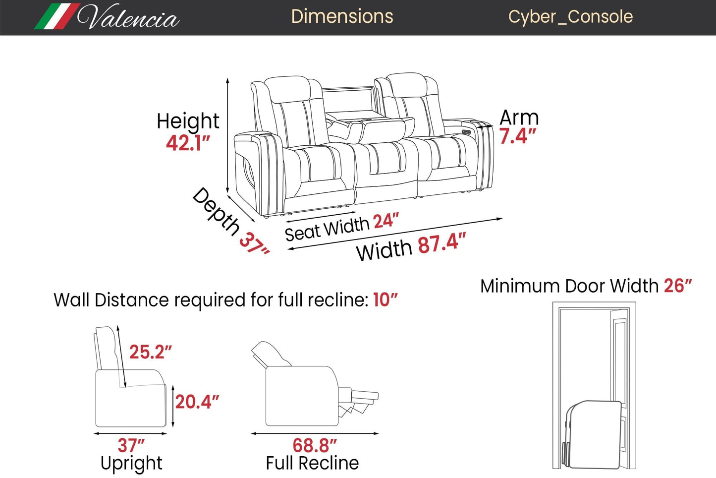 Valencia Cyber Intelligent Home Theater Console