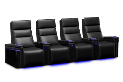 Valencia 2025 New Monza Leather Home Theater Seating Row of 4