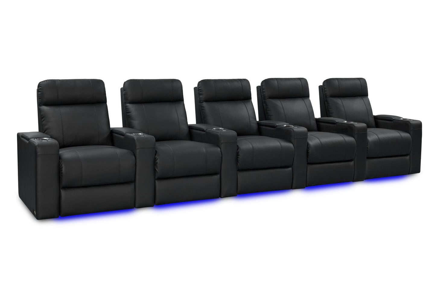 Valencia Piacenza Luxury Leather Home Theater Seating Row of 2