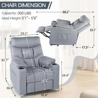 Upholstered Heated Massage Chair
