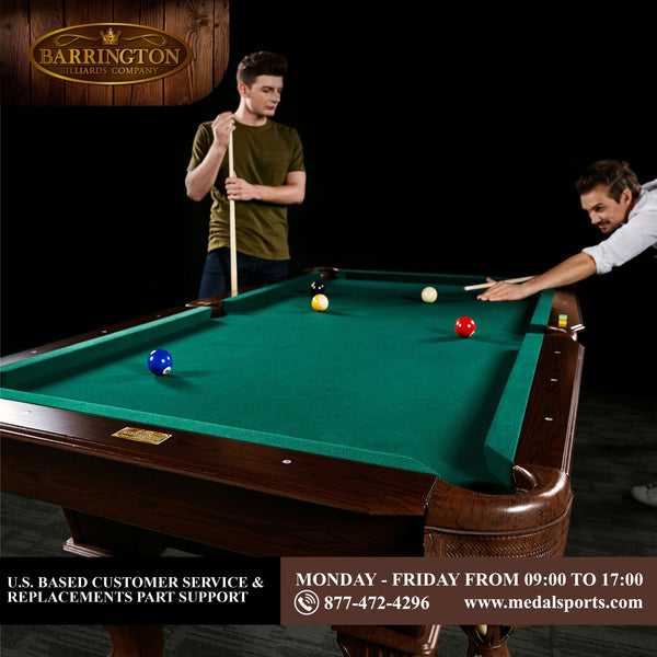 7.5 Ft Billiard Pool Table with Cue Rack, Dartboard, and Game Accessories
