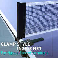 9 Ft. Mid Size Foldable Table Tennis Table Set with Net, 2 Table Tennis Paddles and 3 Balls