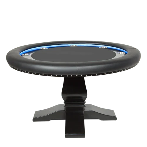 BBO® Ginza LED 8-Person Poker Table with Dining Top – Premium Game Room Table