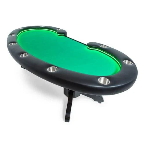 BBO® Lumen HD LED 11-Person Poker Table with Dining Top – Premium Game Room Table