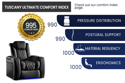 Valencia Tuscany Ultimate 20K Italian Semi-Aniline Leather Theater Seating
