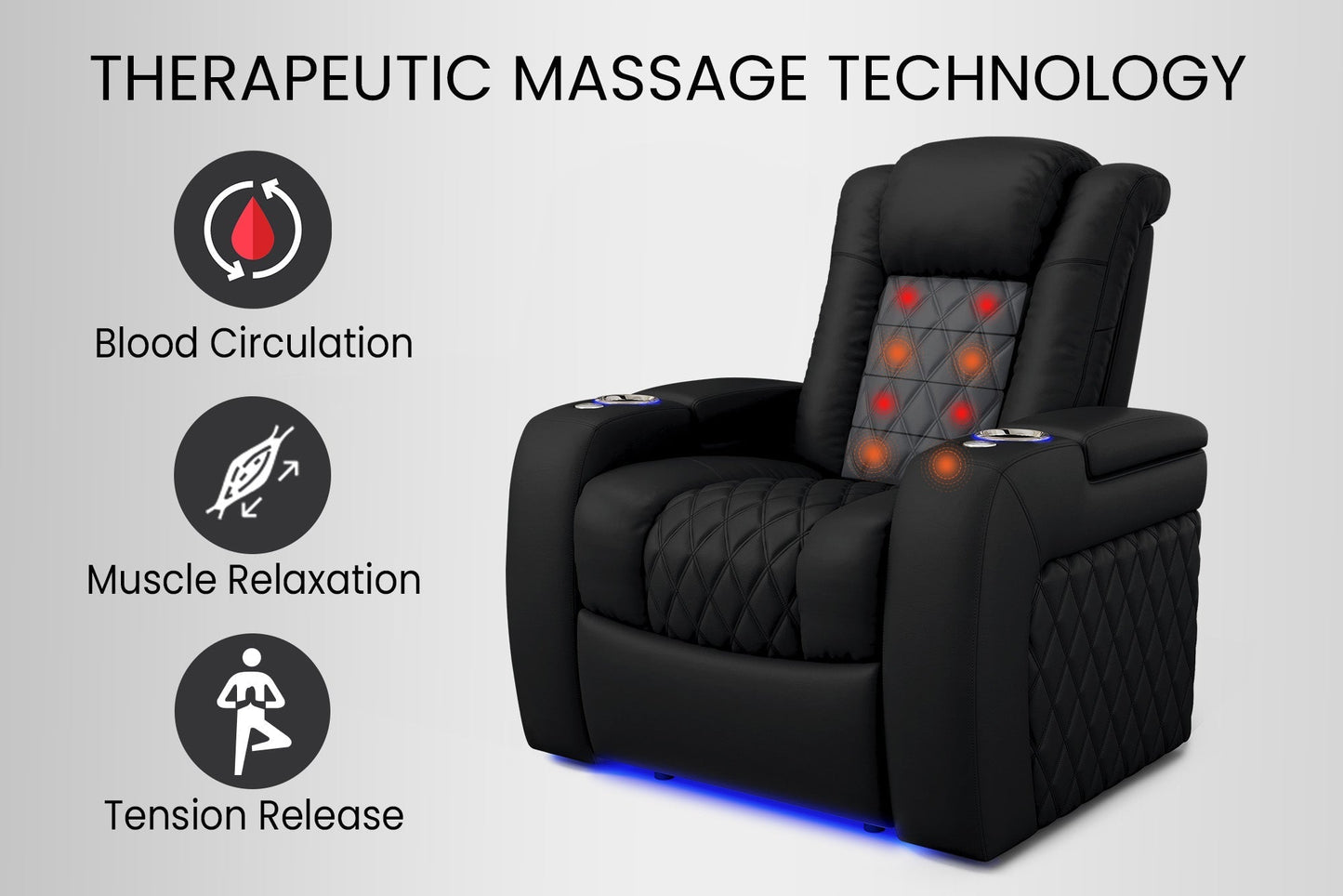 Valencia Tuscany Luxury Float™ Zero Gravity Heat &amp; Massage Theater Seating (2025 Edition)