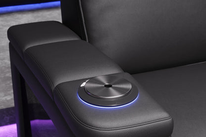 Valencia 2025 New Monza Leather Home Theater Seating Row of 4