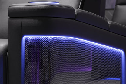 Valencia 2025 New Monza Leather Home Theater Seating Row of 3