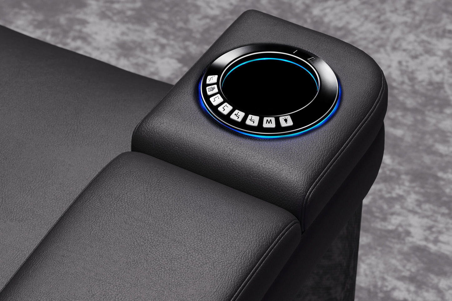 Valencia 2025 New Monza Leather Home Theater Seating Row of 5