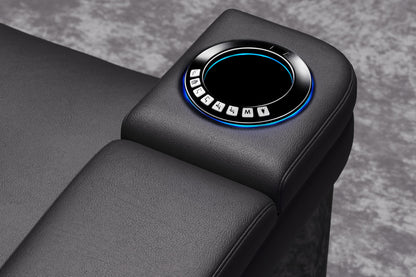 Valencia 2025 New Monza Leather Home Theater Seating Row of 3