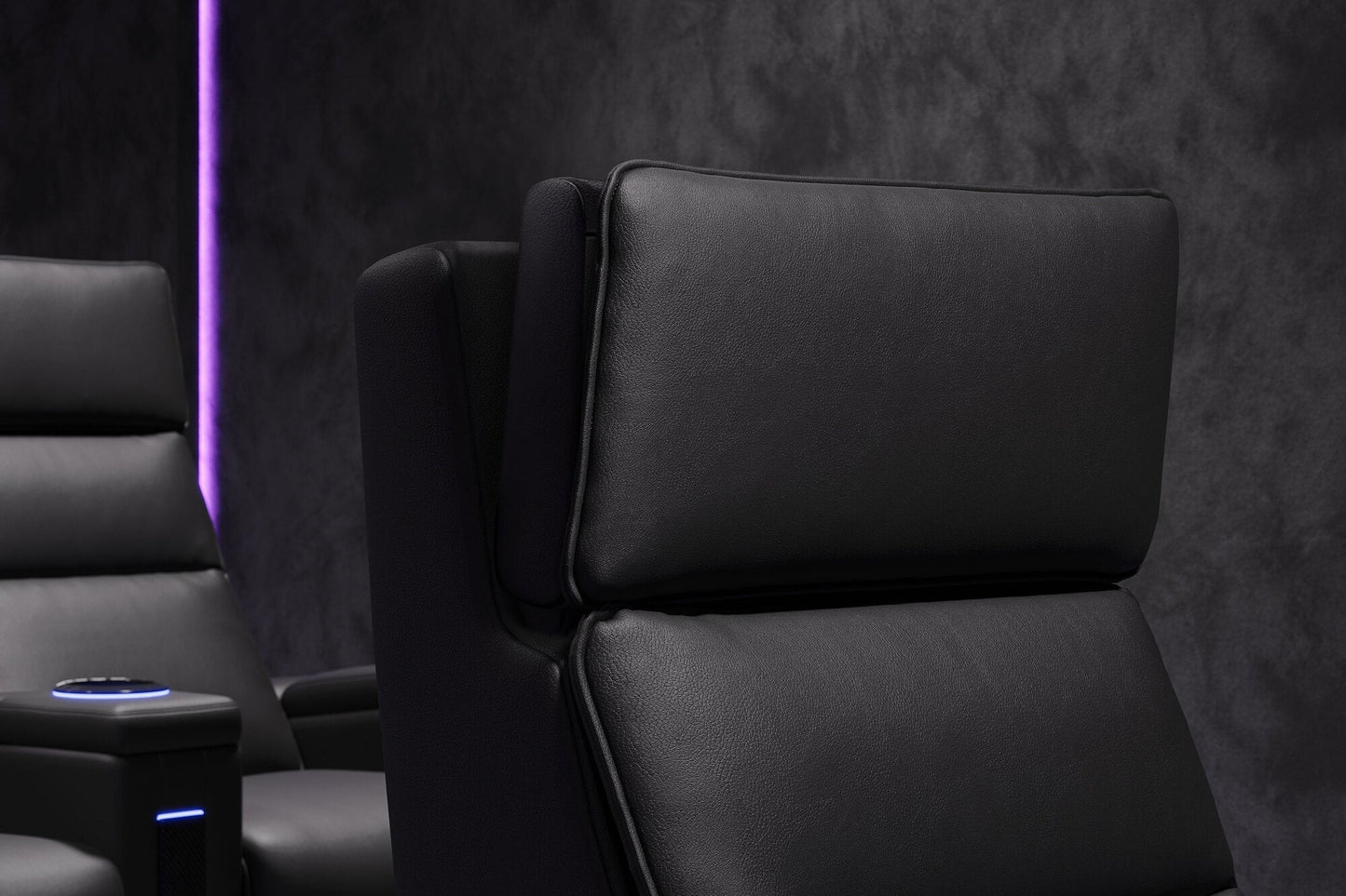 Valencia 2025 New Monza Leather Home Theater Seating Row of 5
