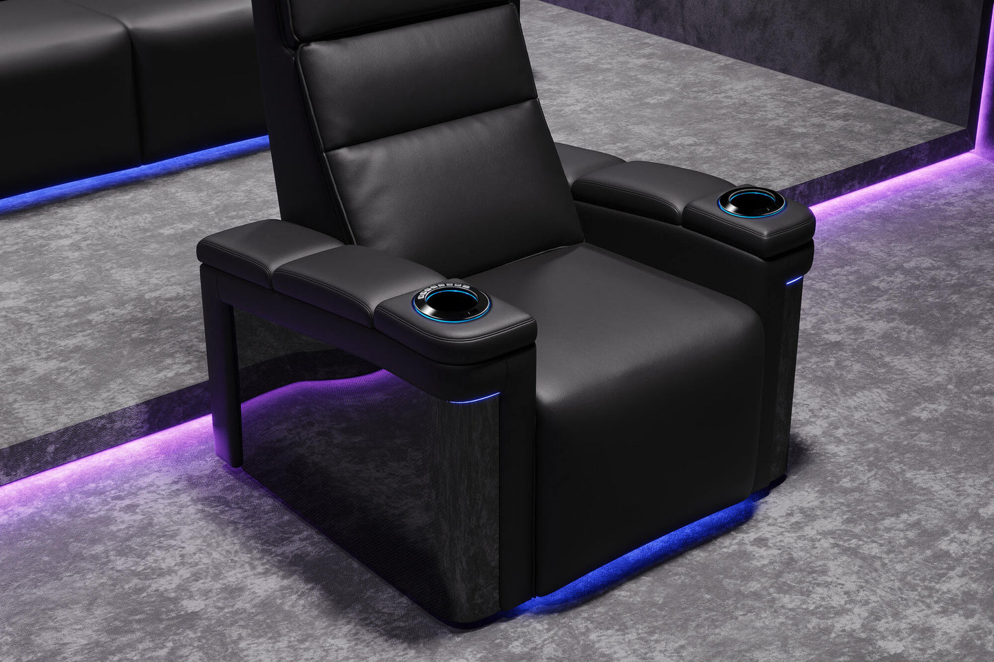 Valencia 2025 New Monza Leather Home Theater Seating Row of 3