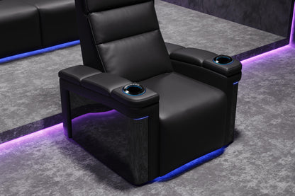 Valencia 2025 New Monza Leather Home Theater Seating Row of 4
