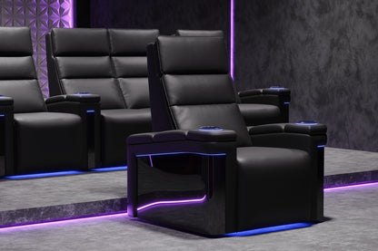 Valencia 2025 New Monza Leather Home Theater Seating Row of 3