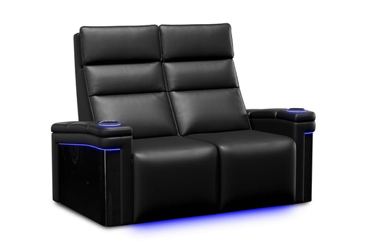 Valencia 2025 New Monza Leather Home Theater Seating Row of 2 Loveseat