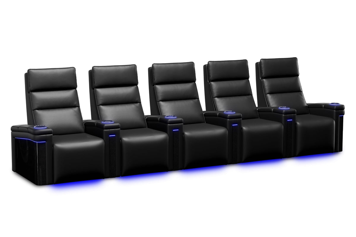 Valencia 2025 New Monza Leather Home Theater Seating Row of 4