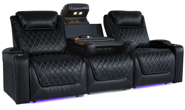 Valencia Oslo XL Console Luxury Italian Leather Theater Seating