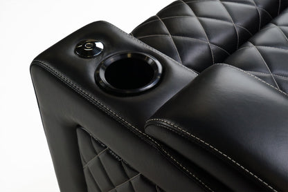 Valencia Oslo XL Console Luxury Italian Leather Theater Seating