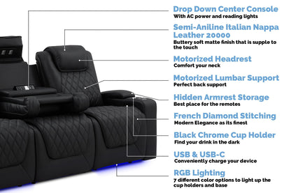 Valencia Oslo Luxury Console Home Theater Seating