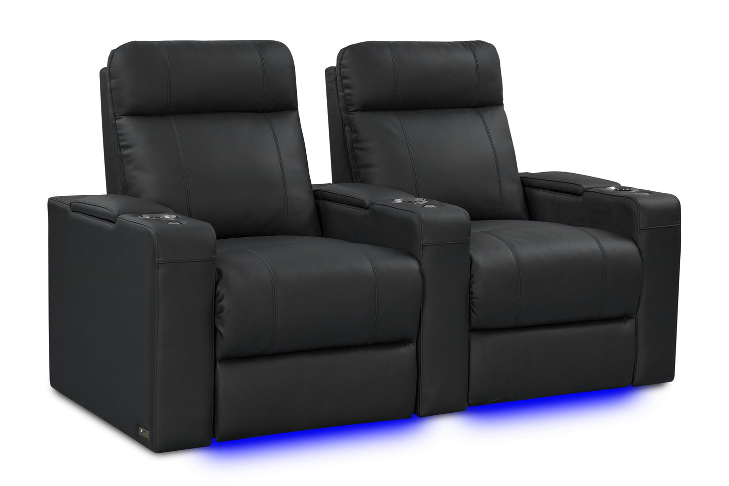 Valencia Piacenza Luxury Leather Home Theater Seating Row of 2