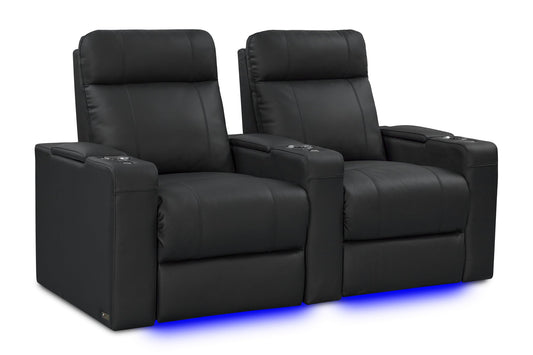 Valencia Piacenza Luxury Leather Home Theater Seating Row of 2