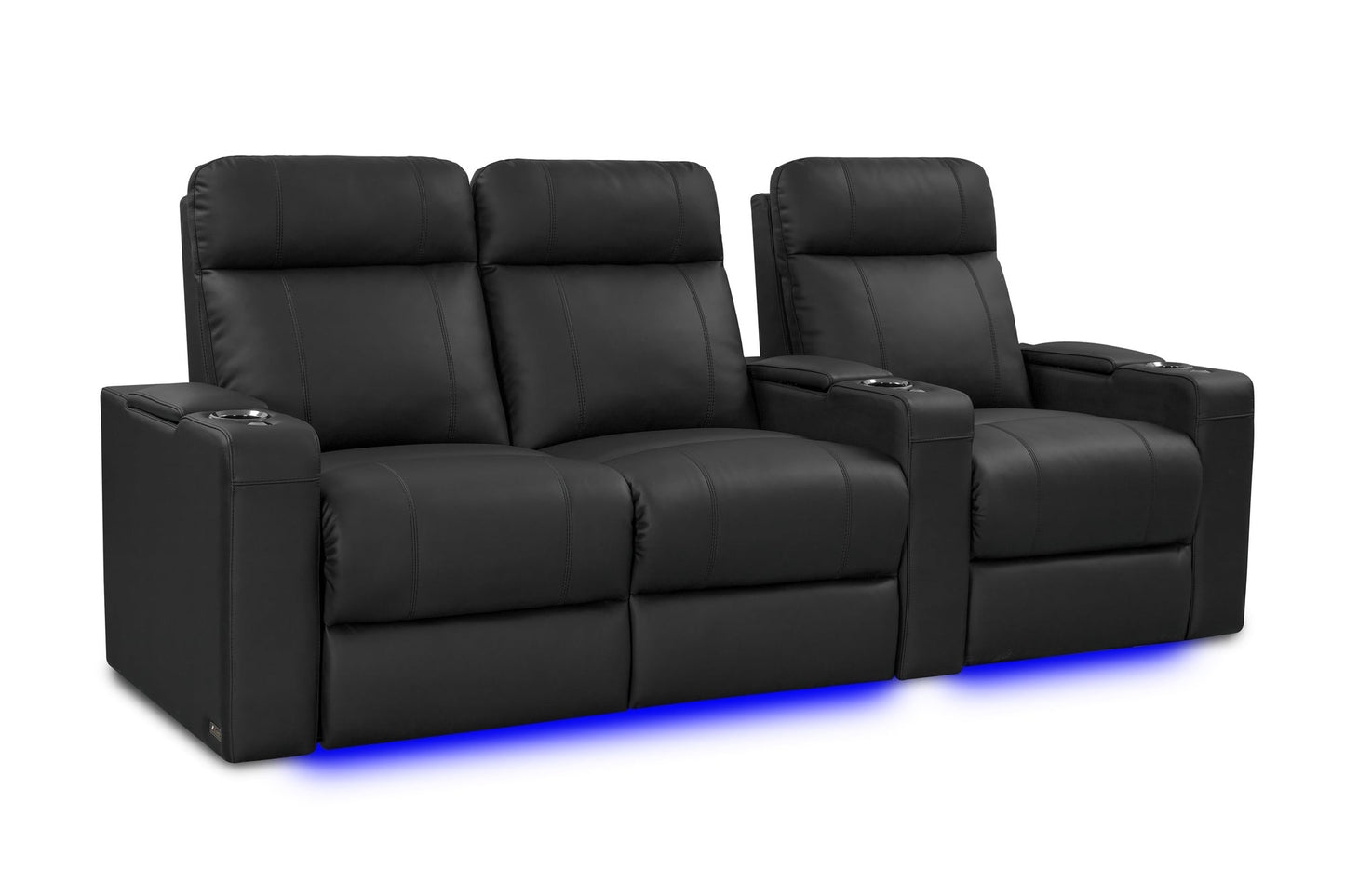 Valencia Piacenza Luxury Leather Home Theater Seating Row of 2