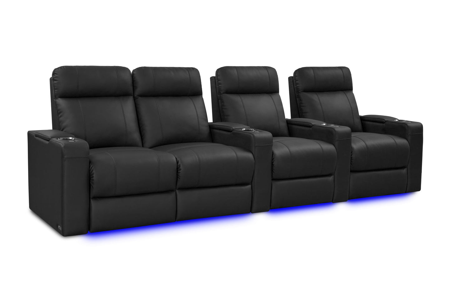 Valencia Piacenza Luxury Leather Home Theater Seating Row of 2
