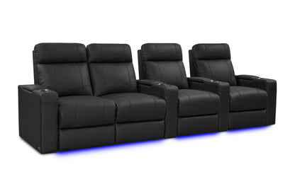 Valencia Piacenza Luxury Leather Home Theater Seating Row of 2