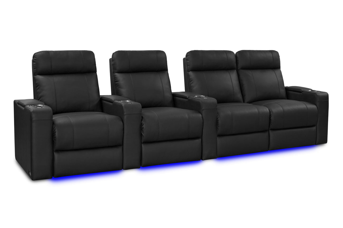 Valencia Piacenza Luxury Leather Home Theater Seating Row of 2