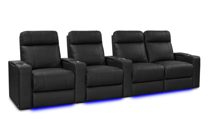 Valencia Piacenza Luxury Leather Home Theater Seating Row of 2
