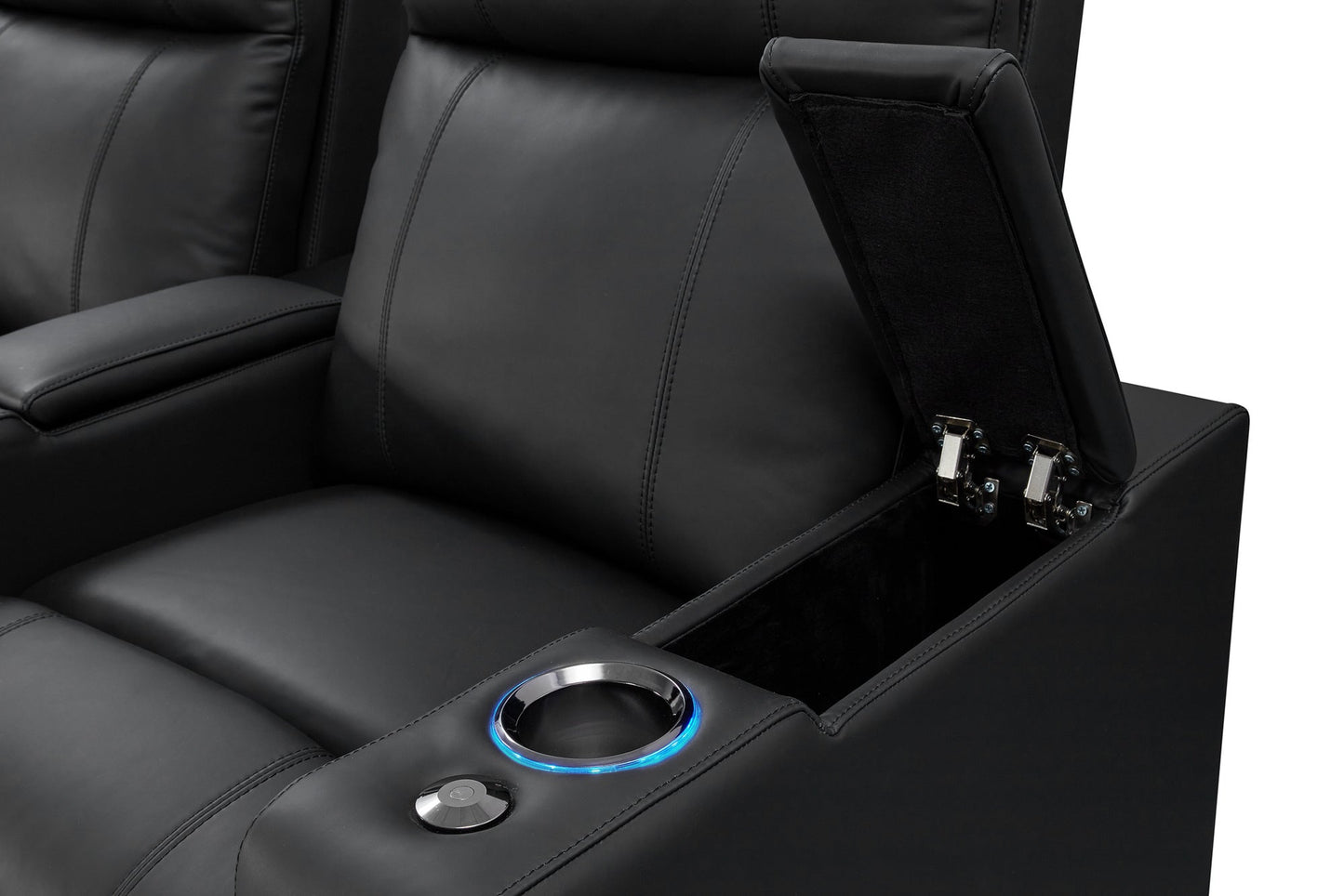 Valencia Piacenza Luxury Leather Home Theater Seating Row of 2
