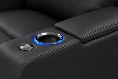 Valencia Piacenza Luxury Leather Home Theater Seating Row of 2