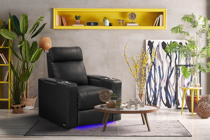 Valencia Piacenza Luxury Leather Home Theater Seating Row of 2