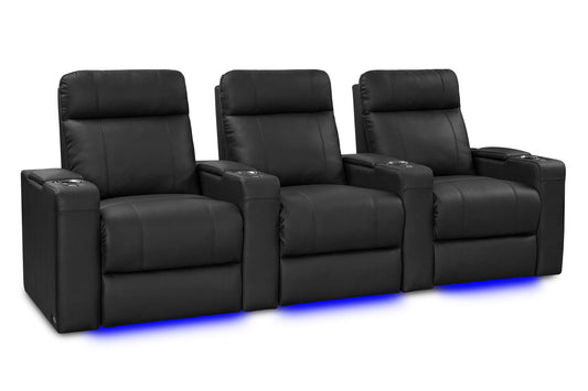 Valencia Piacenza Luxury Leather Home Theater Seating – Row of 3