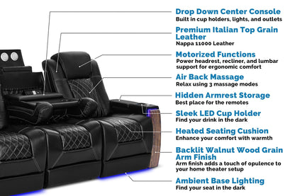 Valencia Tuscany Executive Console Theater Seating – Heat &amp; Massage (2025 Edition)