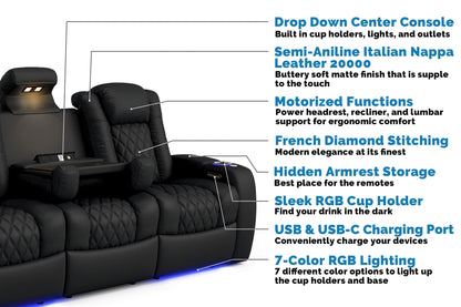 Valencia Tuscany XL Luxury Console Theater Seating