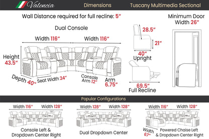 Valencia Tuscany Multimedia Sectional