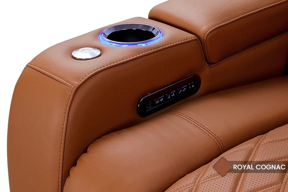 Valencia Tuscany Ultimate 20K Italian Semi-Aniline Leather Theater Seating