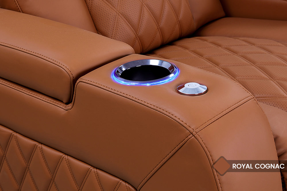 Valencia Tuscany Ultimate 20K Italian Semi-Aniline Leather Theater Seating