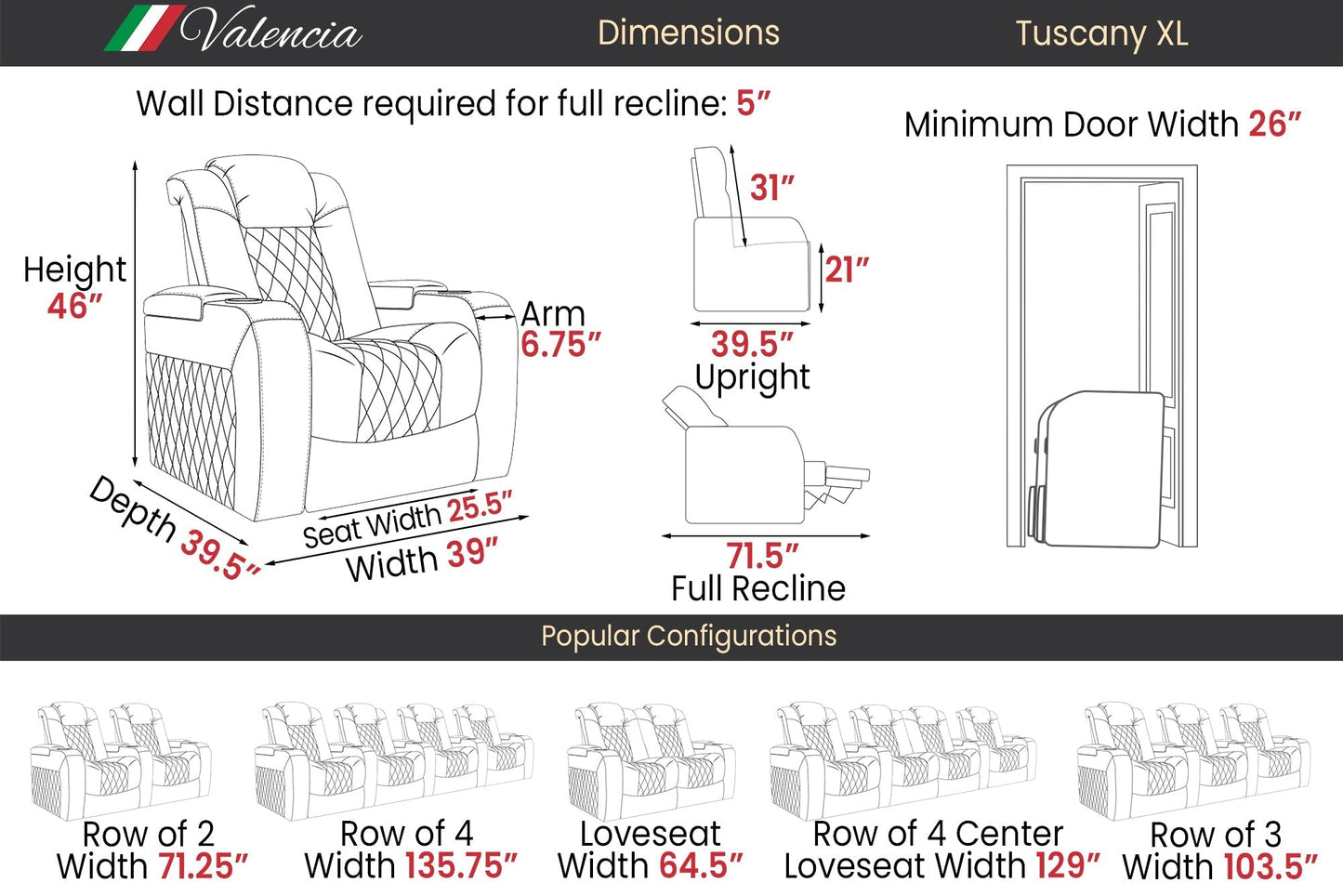 Valencia Tuscany XL Luxury Theater Seating – 2025 Edition