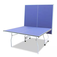 9 Ft. Mid Size Foldable Table Tennis Table Set with Net, 2 Table Tennis Paddles and 3 Balls