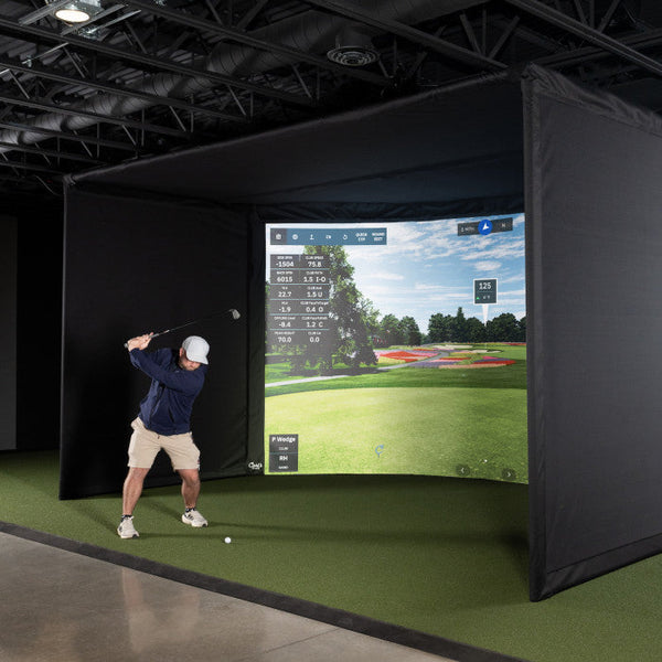 Carl’s Place Pro-Series Panoramic Curved Golf Simulator Enclosure