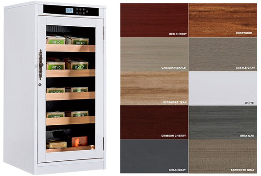 Prestige Import Group Redford Lite Custom Finish Cigar Humidor – 1,250 Count Electric Climate-Controlled Cabinet