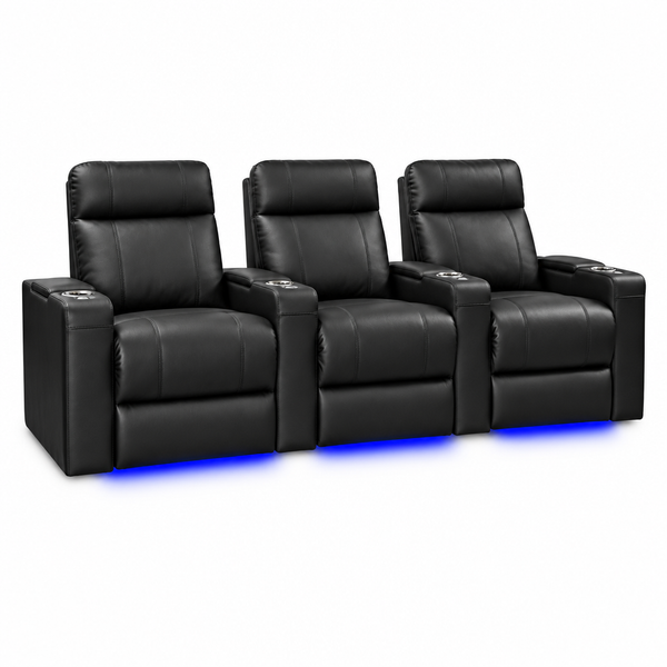 Valencia Piacenza Luxury Leather Home Theater Seating – Row of 3